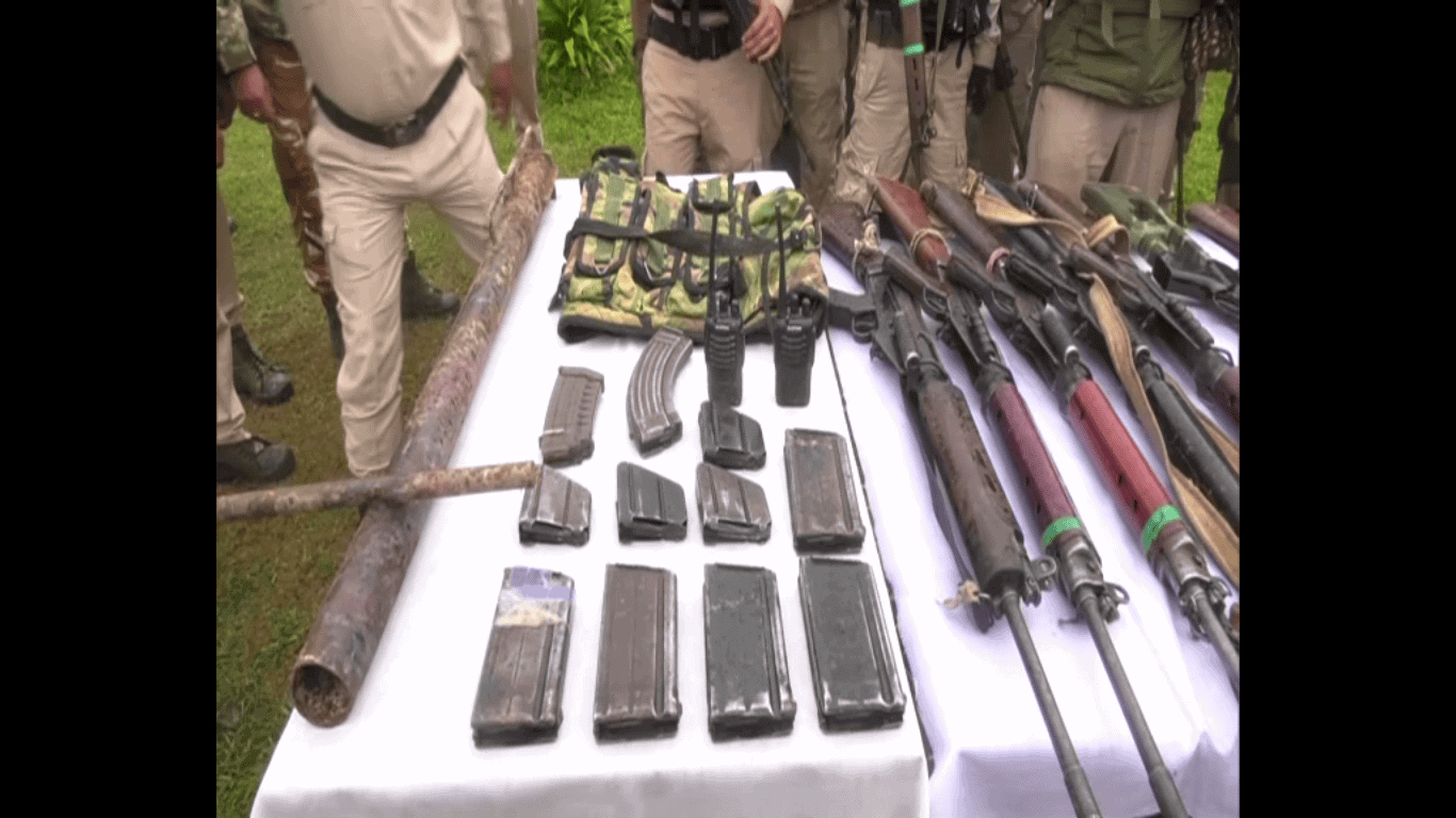 Manipur Police Recover Arms Ammunition In Wangoo Laipham Area